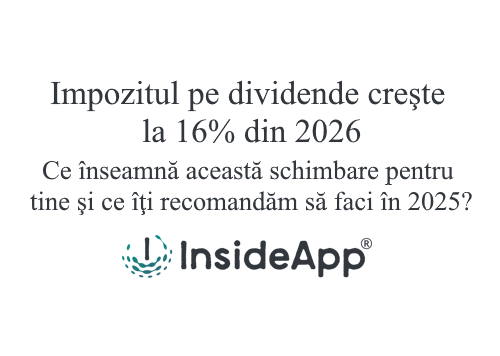 Impozitul pe dividende creşte la 16% din 2026